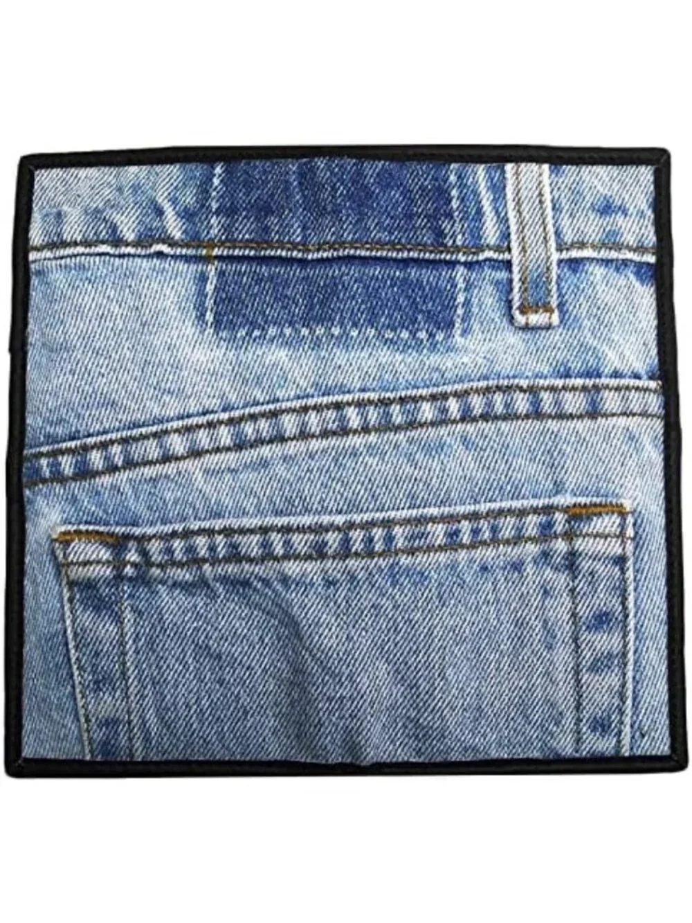 Upcycled Blue Denim Bi-Fold Wallet with ID Window & Coin Pocket - Unisex